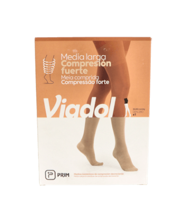 MEDIA LARGA VIADOL FUERTE BEIG T/EXTRA – foto del producto media larga viadol