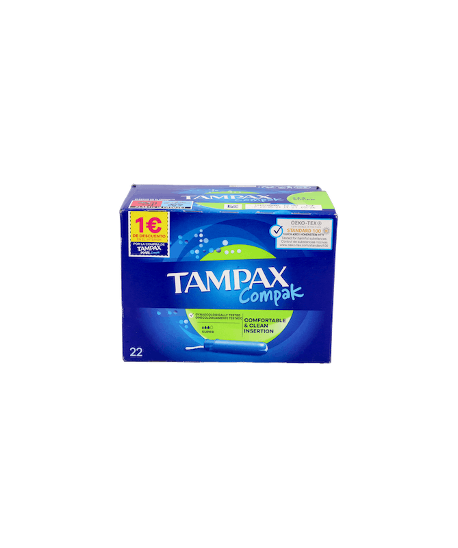 TAMPAX COMPAK SUPER 20 UNIDADES – foto del producto tampax compak super