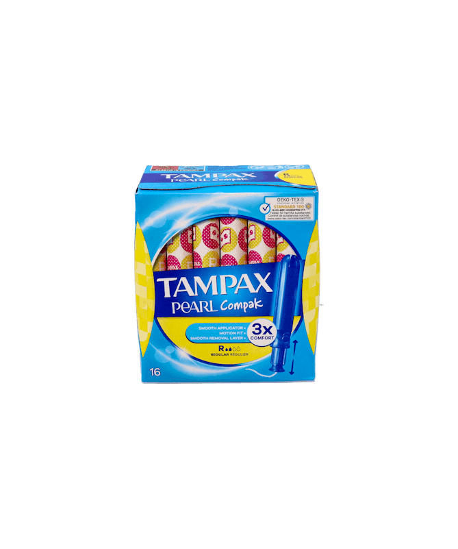 TAMPAX COMPAK PEARL REGULAR 16 UNIDADES – foto del producto tampax compak pearl