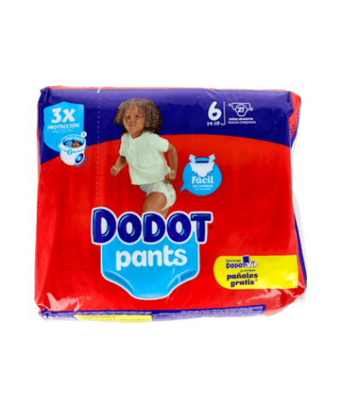 DODOT PANTS TALLA 6 +15 KG 27 UDS – foto del producto cada dodot pants