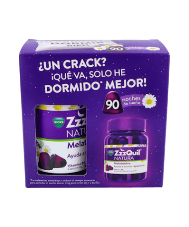 ZZZQUIL NATU MELAT FRUTAS BOSQ 90U PACK – foto del producto cada zzzquil natu