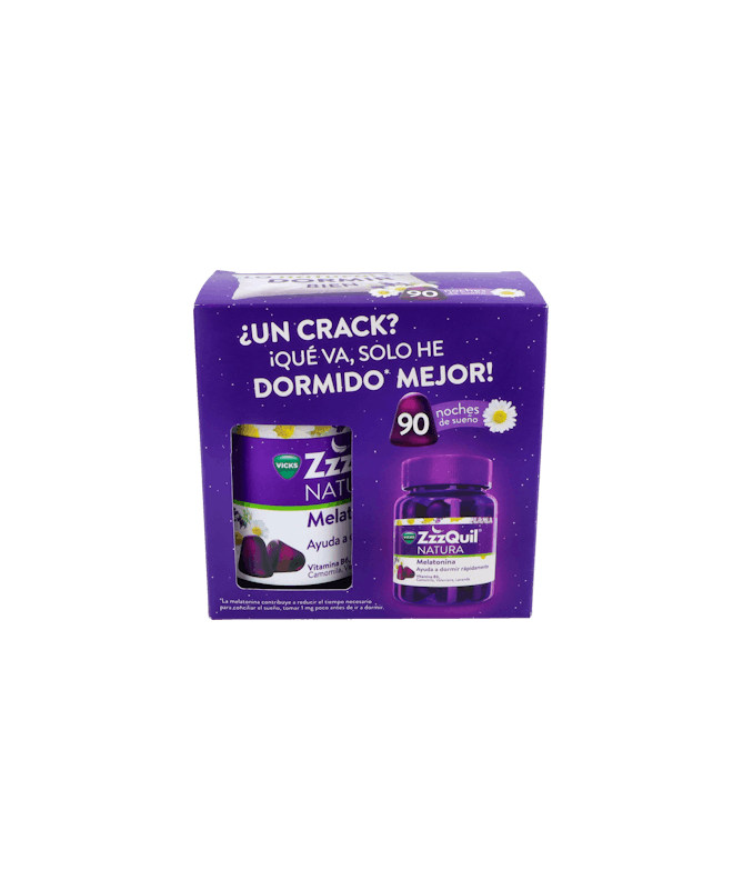 ZZZQUIL NATU MELAT FRUTAS BOSQ 90U PACK – foto del producto cada zzzquil natu
