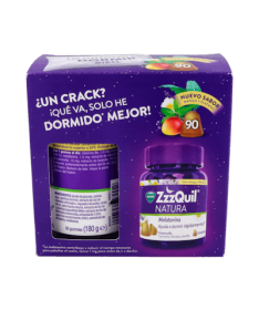 ZZZQUIL NATU MELAT MANGO PLATA 90U PACK – foto del producto cada zzzquil natu