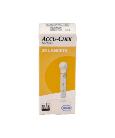 SOFTCLIX II LANCETAS 25 UND – foto del producto cada softclix lancetas