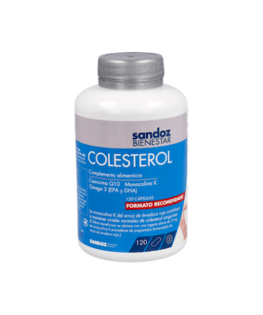 SANDOZ BIENESTAR COLESTEROL 120 CAPs – foto del producto cada sandoz bienestar