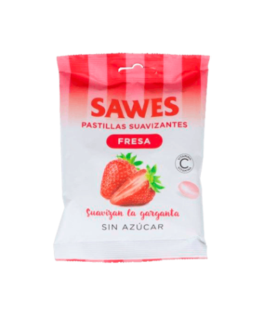 SAWES PASTILLAS SUAVI S/AZUCAR 50G FRESA – foto del producto cada sawes pastillas
