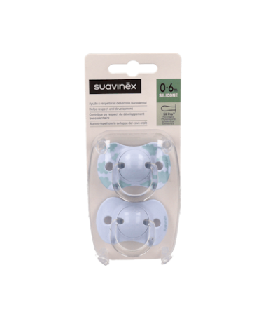 SUAVINEX CHUPETE FISIOL SILICONA 0-6M 2U – foto del producto cada suavinex chupete