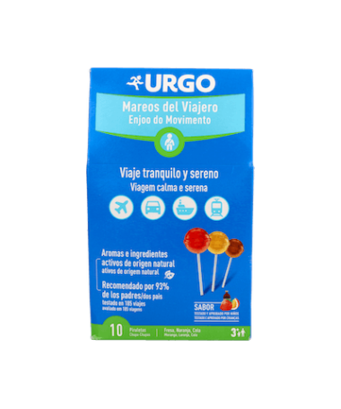 URGO MAREOS VIAJERO 10 PIRULETAS – foto del producto cada urgo mareos
