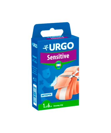 URGO SENSITIVE STRETCH BANDA REC 1MX6CM – foto del producto cada urgo sensitive