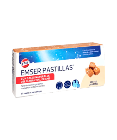 EMSER CARAMELO-SAL 30 PASTILLAS – foto del producto cada emser caramelo
