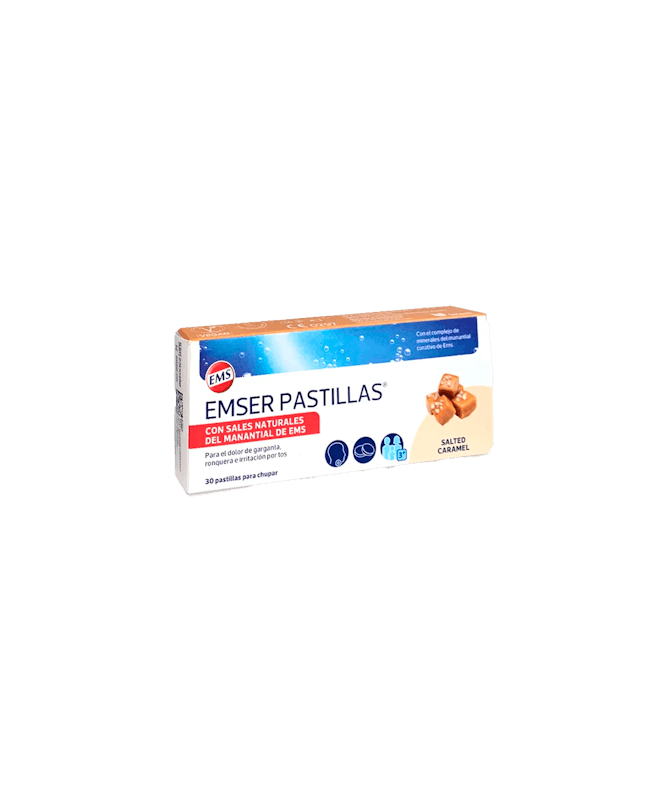 EMSER CARAMELO-SAL 30 PASTILLAS – foto del producto cada emser caramelo