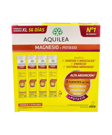 AQUILEA MAGNESIO +POTASIO XL 56 CO EFERV – foto del producto cada aquilea magnesio