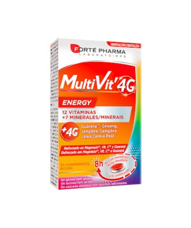 MULTIVIT 4G ENERGY 30 COMPRIMIDOS BICAPA – foto del producto cada multivit energy