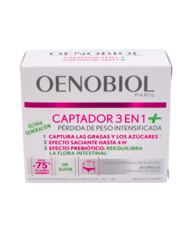 OENOBIOL CAPTADOR 3 EN 1 PLUS 60 CAPS – foto del producto cada oenobiol captador