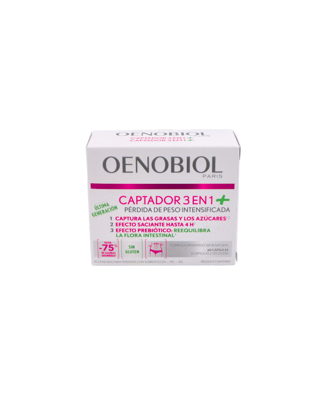 OENOBIOL CAPTADOR 3 EN 1 PLUS 60 CAPS – foto del producto cada oenobiol captador