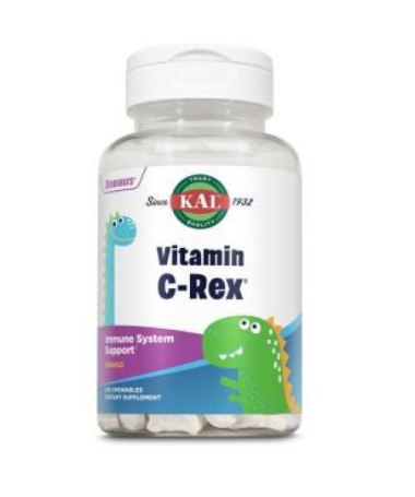 VITAMINA C REX 100 DINOSAURIOS MASTICABLES KAL – foto del producto vitamina ácido 100