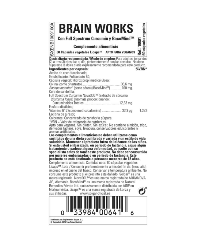 BRAIN WORKS 60COMP – foto del producto bacopa monnieri parte