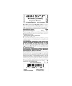 HIERRO GENTLE NO ESTRI E 20MG 90CAP – foto del producto hierro cápsula vegetal