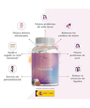 INOSITOL 500MG 50CAP – foto del producto vegetal inositol cápsula