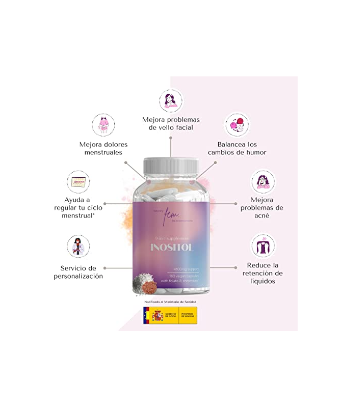 INOSITOL 500MG 50CAP – foto del producto vegetal inositol cápsula