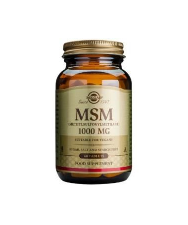 MSM METILSULFONILMETANO 1000MG 60COMP – foto del producto vegetal msm metilsulfonilmetano