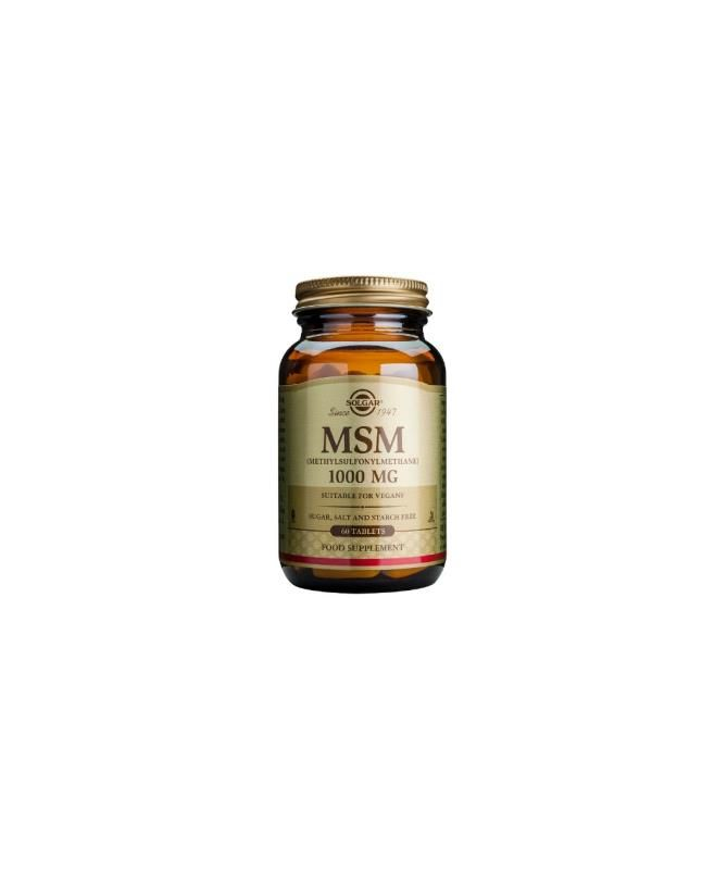 MSM METILSULFONILMETANO 1000MG 60COMP – foto del producto vegetal msm metilsulfonilmetano