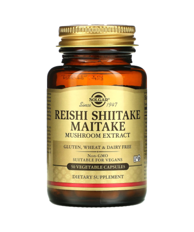 REISHI SHIITAKE MAITAKE 50CAP – foto del producto hongo reishi shiitake