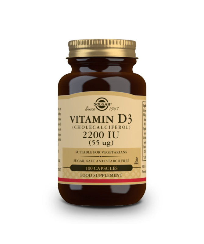 VITAMINA D3 2200UI 55MCG 100CAP VEG – foto del producto vitamina cápsula vegetal