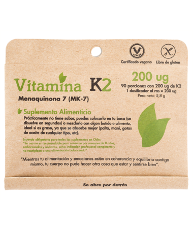 VITAMINA K2 100MCG MENAQUINONA 7 50CAP VEG – foto del producto vitamina menaquinona cápsula
