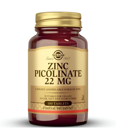 ZINC PICOLINATO 22MG 100COMP – foto del producto zinc picolinato celulosa