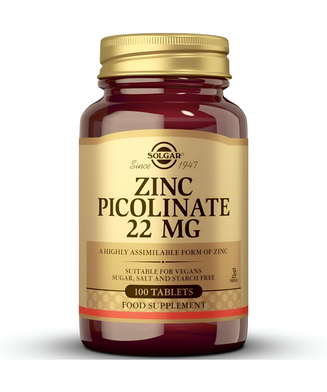 ZINC PICOLINATO 22MG 100COMP – foto del producto zinc picolinato celulosa