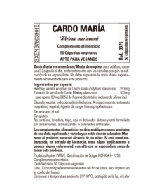 CARDO MARIANO SYLIBUM MARIANUM 50CAP VEG – foto del producto cardo marianum cápsula