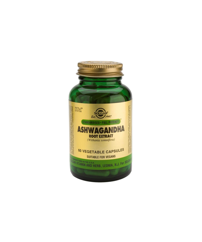 ASHWAGANDA WITHANIA SOMNIFEA 60VEGICAPS – foto del producto cápsula raíz ashwagandha