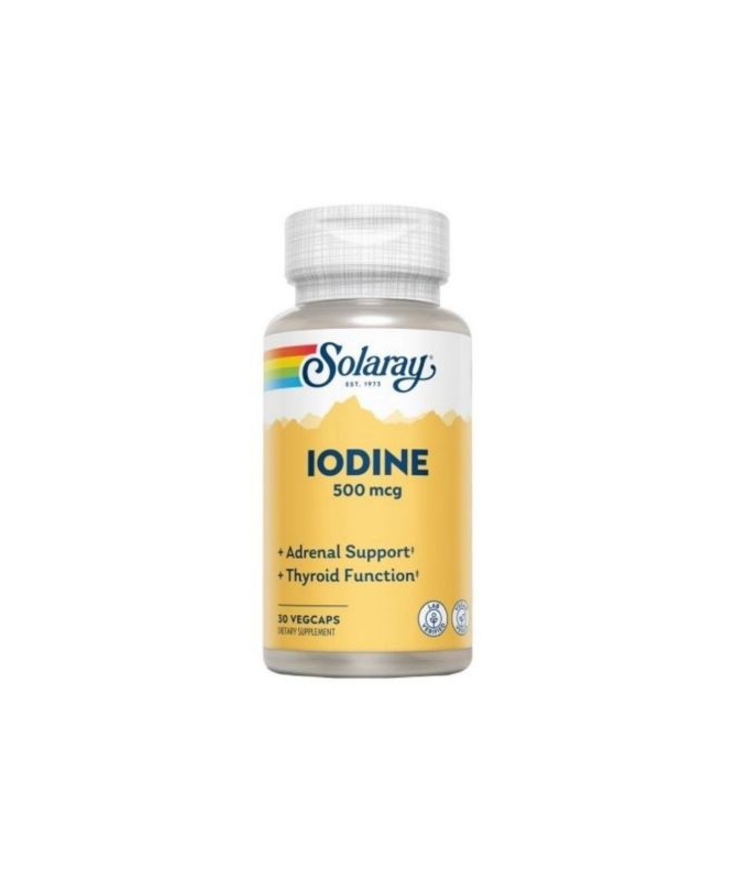 IODINE 500MCG 30CAP VEG – foto del producto celulosa cápsula yodo