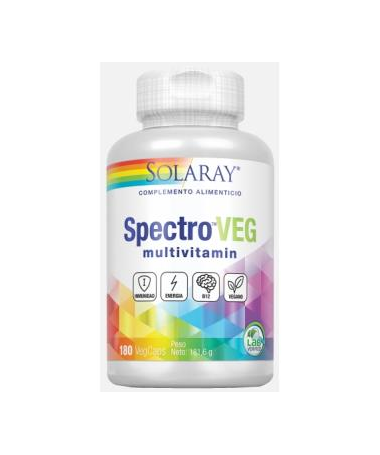SPECTRO VIT MINER ANTIOXID VEG 180CAP – foto del producto vitamina mcg ácido