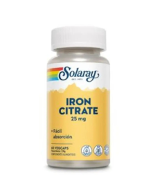IRON CITRATO 25MG 60CAP – foto del producto citrato cápsula hoja