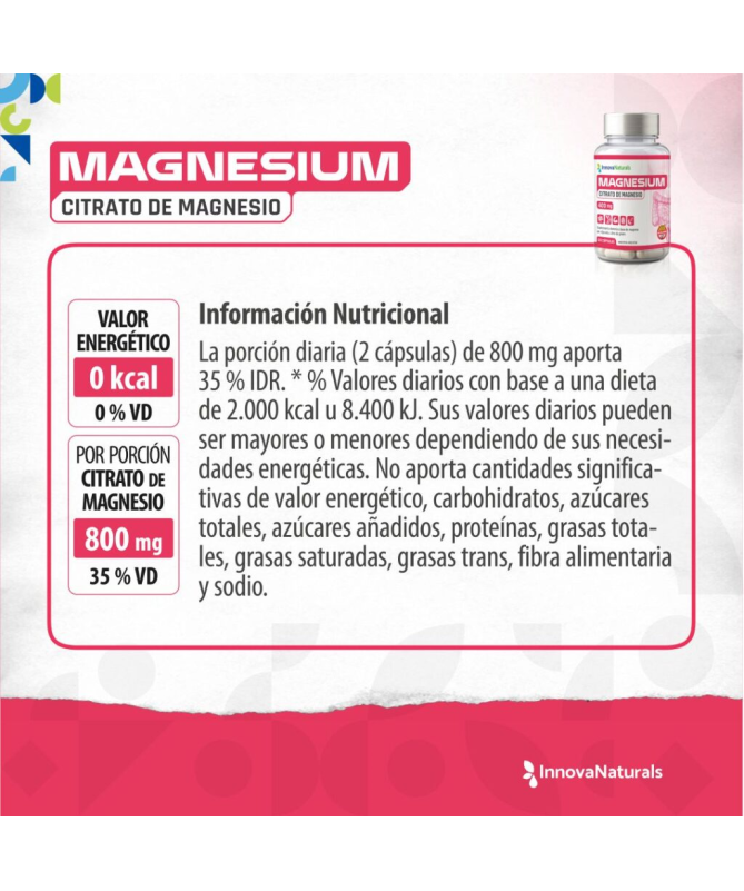 MAGNESIUM CITRATO 180CAP – foto del producto magnesio citrato hoja