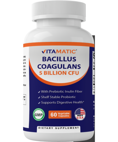 BACILLUS COAGULANS 60CAP VEG – foto del producto bacillus coagulans mezcla