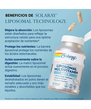 LIPOSOMAL MULTIVITAMIN MENS 60VCAPS – foto del producto liposomal ácido agente