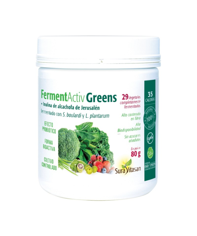 FERMENT ACTIV GREENS 80GR – foto del producto hoja oleracea mezcla
