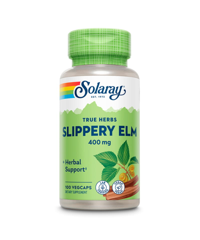 SLIPPERY ELM BARK OLMO 400MG 100CAP – foto del producto olmo americano ulmus