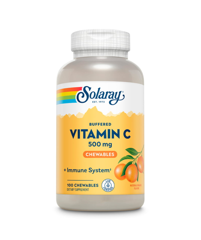VITAMINA C 500 SABOR NARANJA 100COMP MAST – foto del producto calcio ascorbato vitamina