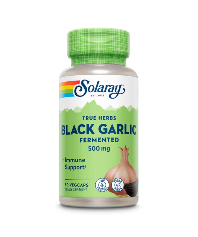 BLACK GARLIC BULB AJO NEGRO 500MG 50CAP – foto del producto ajo negro fermentado