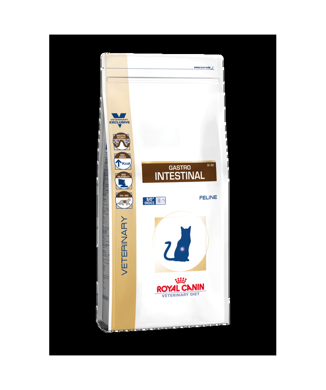 ROYAL VET FELINE GASTRO INTESTINAL GI32 400GR – foto del producto vitamina ácido fibras
