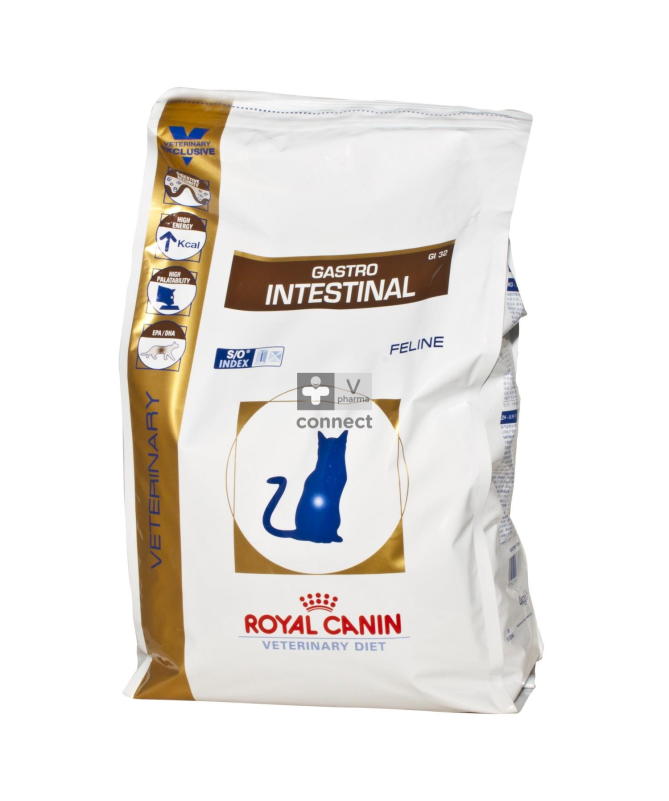 ROYAL VET FELINE GASTRO INTESTINAL GI32 4KG – foto del producto vitamina ácido fibras