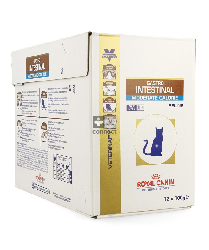 ROYAL VET FELINE GASTRO INTESTINAL MODERATE 2KG – foto del producto proteínas gluten fibras