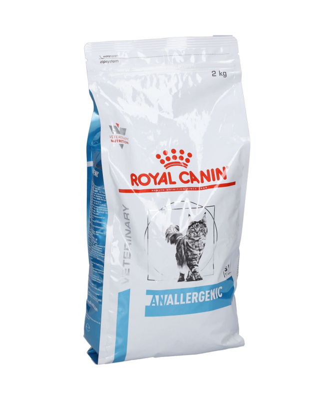 ROYAL VET FELINE ANALLERGENIC AN24 4KG – foto del producto aceite fuente fibras