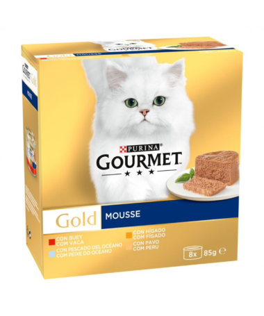 GOURMET GOLD MOUSSE SURTIDO CAJA 8X85GR – foto del producto sulfato monohidratado subproductos