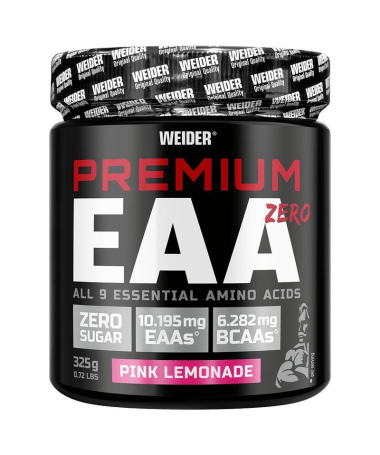 WEIDER PREMIUM EAA ZERO PINK LEMONADE 325GR – foto del producto leucina lisina isoleucina