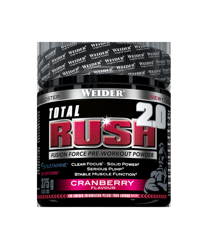 WEIDER TOTAL RUSH 2 0 CRANBERRY 375GR – foto del producto vitamina 1000 creatina